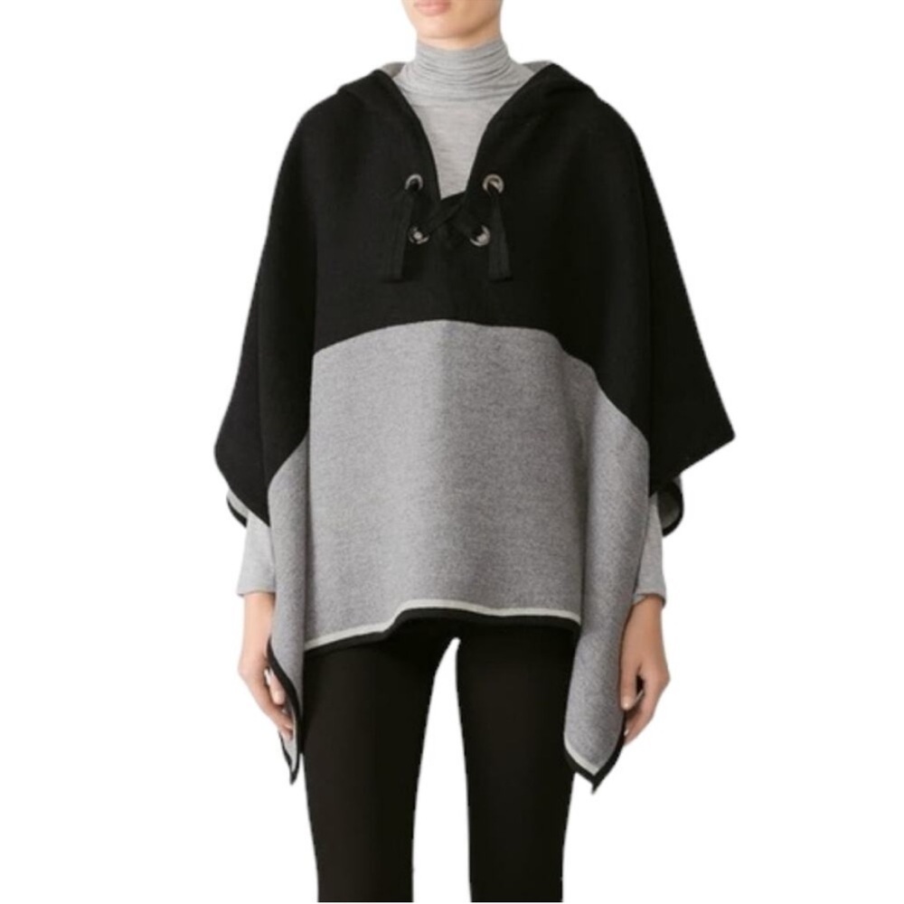 ba&sh Two-Tone Hooded Cape
